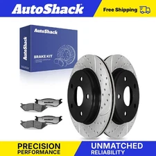 Front Drilled Slotted Brake Rotors Ceramic Pads for Dodge Ram 1500 Durango