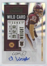 2020 Panini Contenders Wild Card Ticket Isaiah Wright #241 Rookie Auto RC a8r. rookie card picture