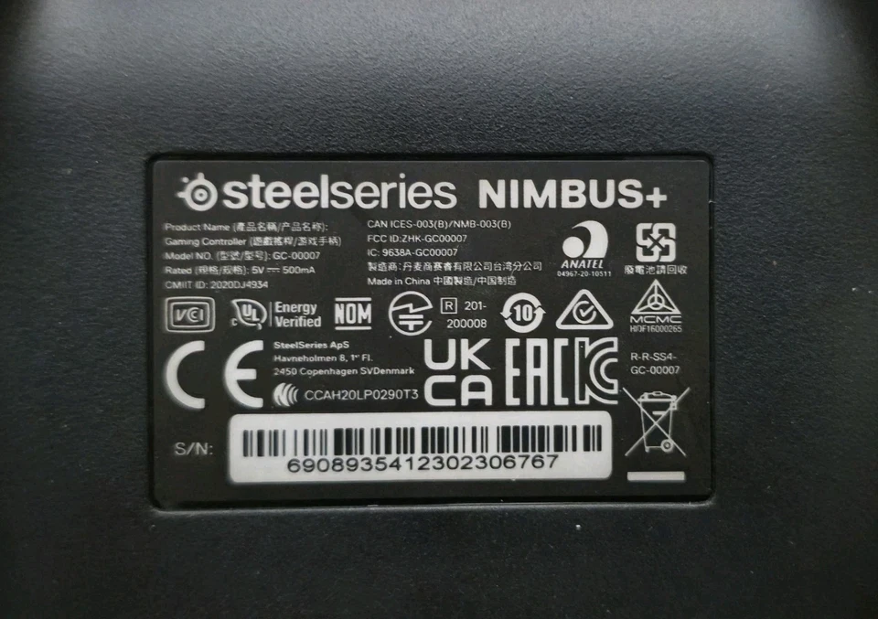 Steelseries Nimbus  Wireless Gaming Controller In Black. - Image 3 of 4