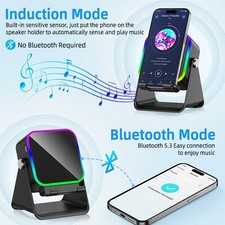 Wireless Induction Speaker 5-in-1 Bluetooth Speaker With Phone Stand Holder