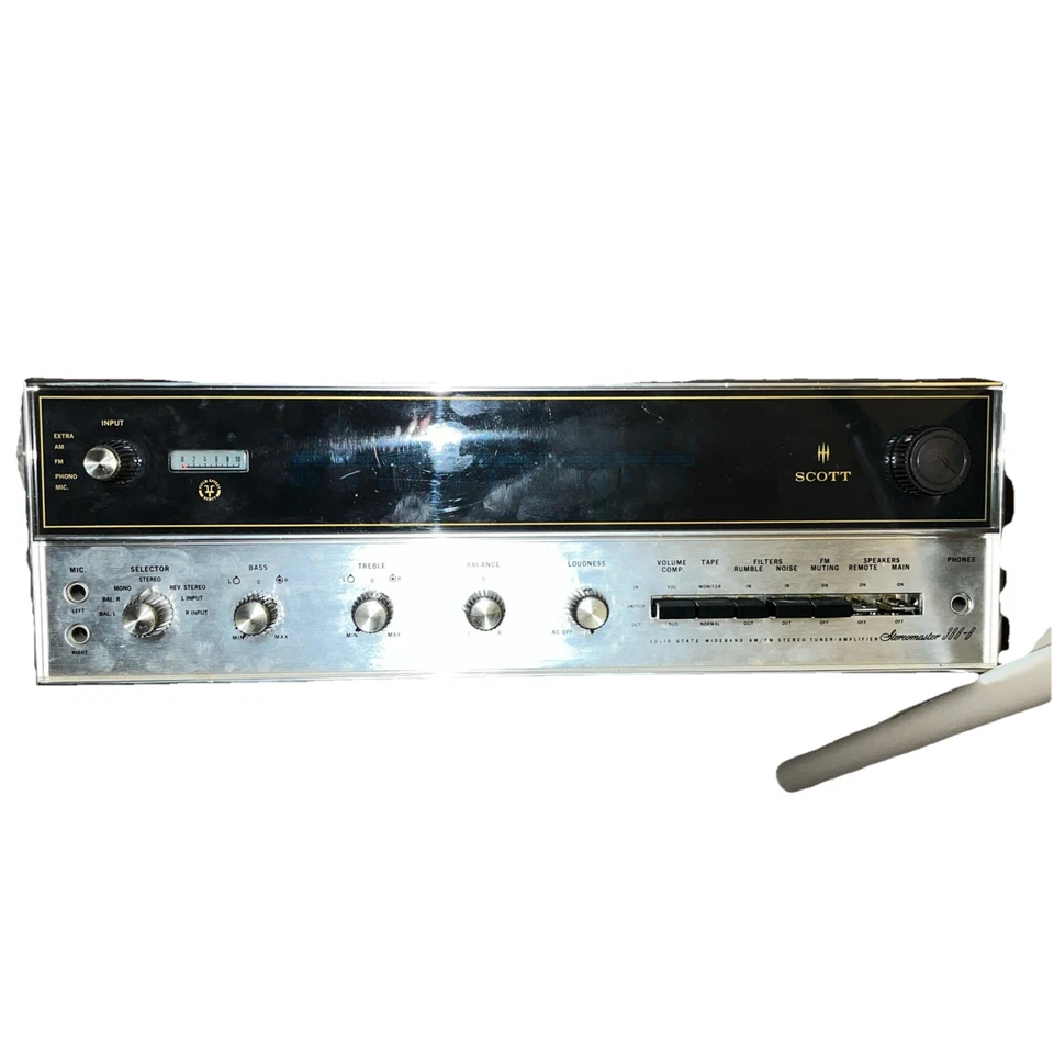 Vintage H.H. Hermoso amplificador sintonizador receptor estéreo Scott Stereomaster 388-b Foto 2 de 4