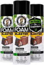 AC Coil Cleaner Foam Spray 3 Pack Evaporator Condenser HVAC No Rinse Leak Saver