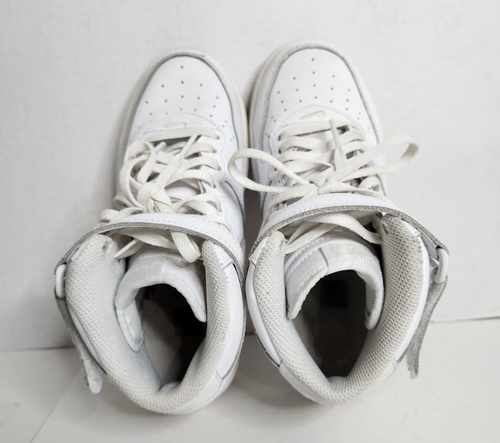 Nike Air Force 1 Mid LE (PS) Youth Kids Size 3Y- Triple White - DH2934-111 - Picture 6 of 11