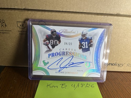 Panini Flawless 2025 NFL Auto OC /20 Andre Johnson Progressions