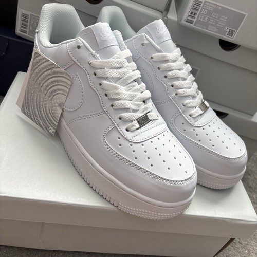 Nike Men's Air Force 1 '07 White Leather Low Top Lace Up Trainers UK 5