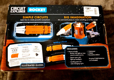 MIB Circuit Explorer Rocket Ship Space Toy, Building Set, STEM Toys MRSP $34.99