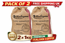 100% Arabica Coffee Beans - Medium Roast Caffè Napoletano, 1kg Bag, pack of 2 19.00 per kilo