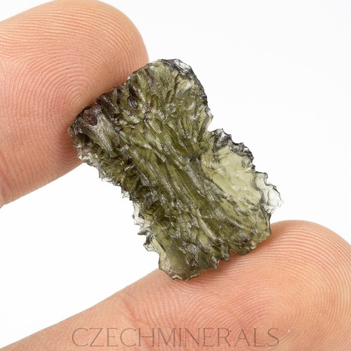 3.32g MOLDAVITE natural tektite genuine collection piece A+ certificate #RM550 - Picture 3 of 6