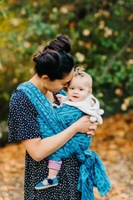 Oscha Baby Wrap - Size 4 - Blue Link Pattern - 100% Cotton