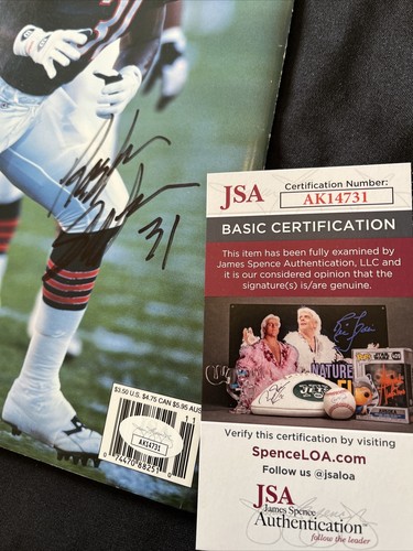 Rashaan Salaam Heisman Chicago Bears Signed 1995 Beckett Magazine ~ JSA COA - Picture 4 of 7