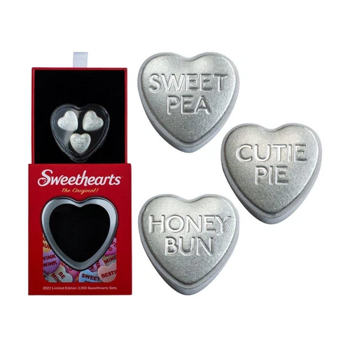 2022 PAMP Sweethearts Set 30 g Silver Round GEM BU In Box