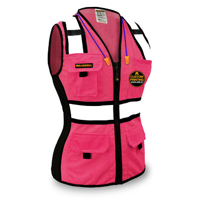 #ad KwikSafety PINK LADY Class 2 ANSI Unrated PPE Women#x27;s Safety Vest $26.99