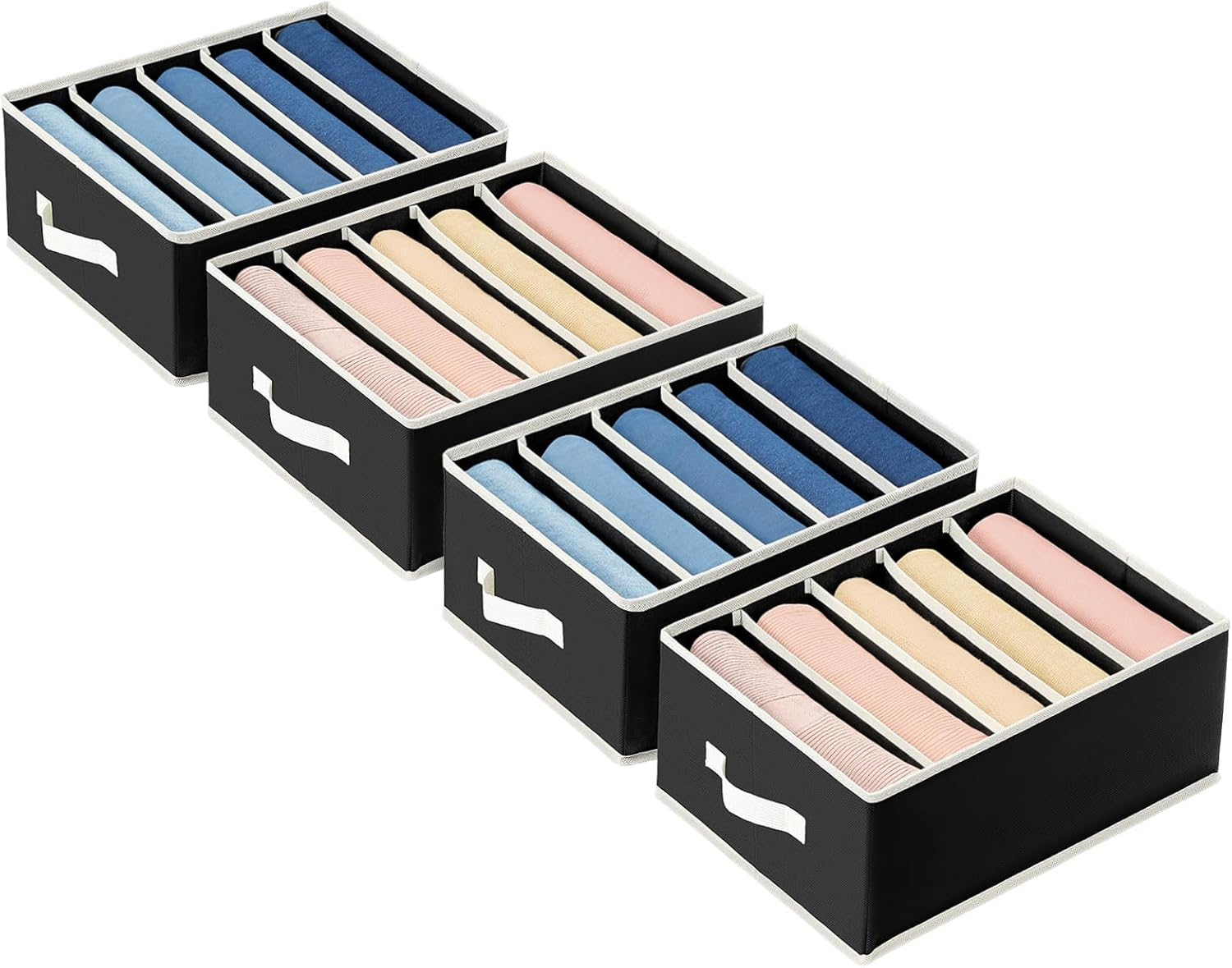 Clothes Drawer Organizer, Large Wardrobe Clothes Organizer, Foldable Clothing Dr