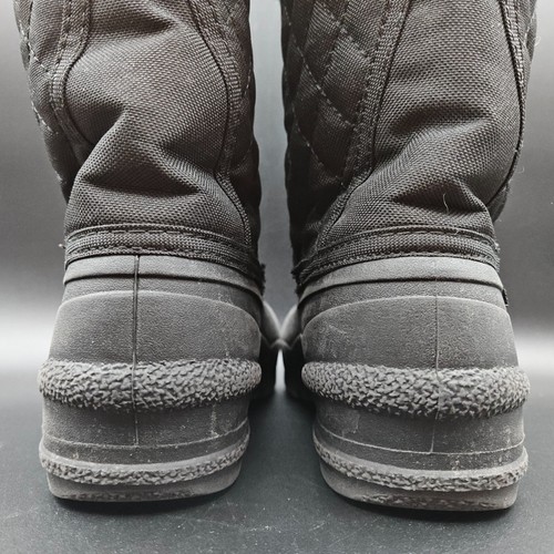 Tundra Snowdrift Snow Boots Girls 2 Black Quilted Faux Fur Accents - Picture 10 of 18