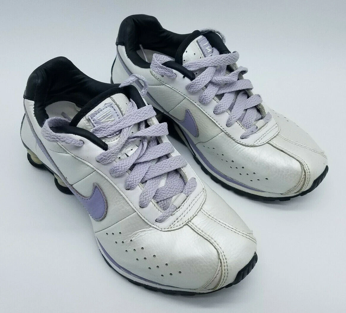 womens all white nike shox