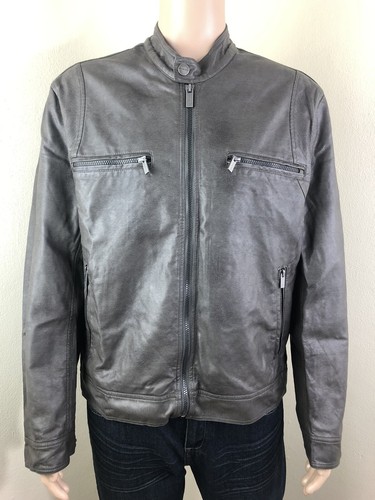 michael michael kors men's perforated leather moto jacket