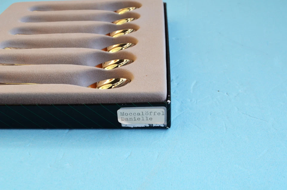 6 Mocca-Espressolöffel 11 cm Kultbesteck Danielle BSF Edelstahl 18/8 noch in OVP - Bild 2 von 2