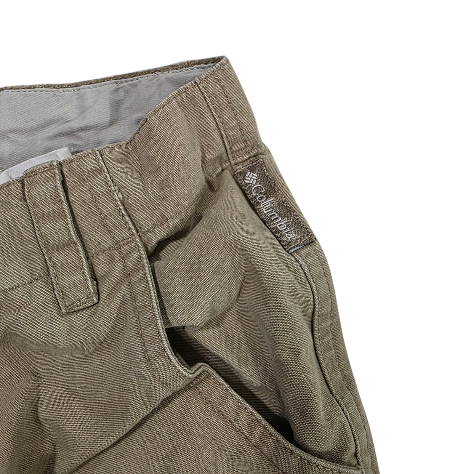 Columbia Hiking Pants Womens Tan Brown 6P Straight Leg Canvas Fex Hiking Outdoor image 3