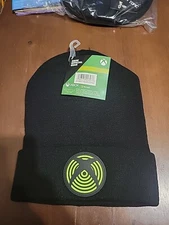 Xbox Official Gear Logo Knit Cuffed BLACK Beanie Hat Cap, BRAND NEW Bioworld 