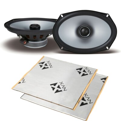 Alpine S2-S69 170W RMS 6x9'' Coaxial Speakers w/ Sound Damping