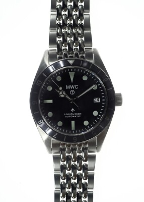 MWC Classic 1960s Pattern Automatik Stahl Schwarz Grau Datum Herrenuhr
