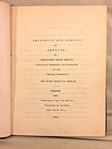Geography and History of America - Delaware by Christopher Ebeling English 1883