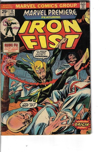 Marvel Premiere 15 1st Iron Fist VG/F 1974 Glossy