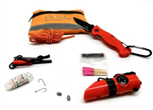Elk Ridge Army Knife Orange Boy Scout Survival Kit 40013664 - Picture 1 of 2
