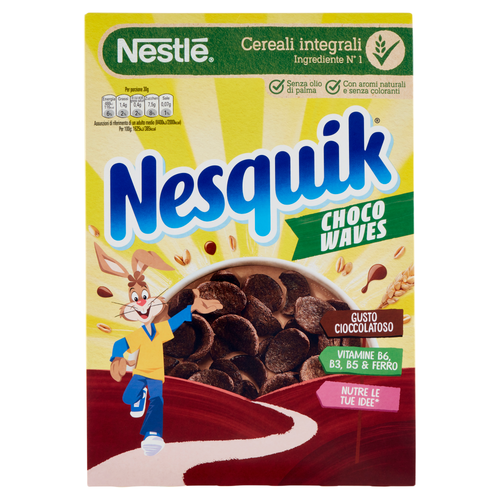 Cereal Nesquik Choco Waves .), Nestle' Waves Chocolate Breakfast