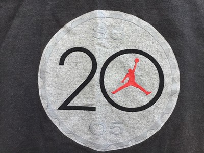 Nike AIR JORDAN 20th Anniversary 1985-2005 black 2 sided t shirt sz XL |  eBay