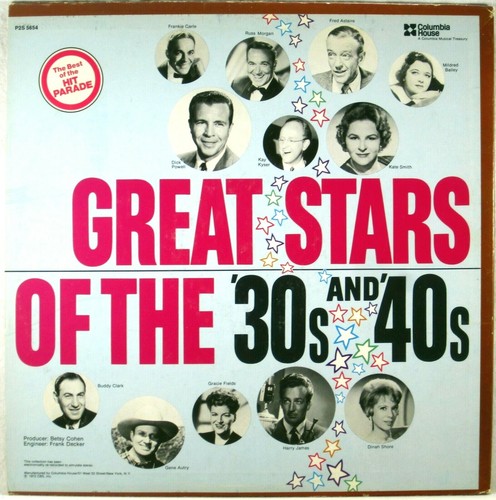 COLUMBIA HOUSE Early Years: Best of Hit Parade GREAT STARS OF 30s & 40s P2S-5654 - Imagen 2 de 2