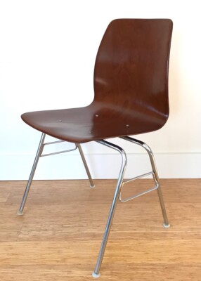 Mid Century Modern 1960s Pagholz Flototto Molded Rosewood  Side Chair, Eames