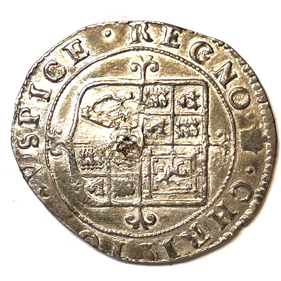 1660-1662 Great Britain Four Pence Charles II 3rd Hammered Issue AU Coin #6529 - Image 2 of 3