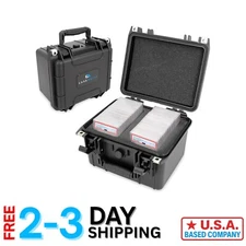 Luxury Waterproof Graded Card Case Holds 40 BGS PSA Slabs – Portable and Secure