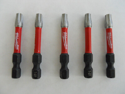 MILWAUKEE T27 2'' TORX SHOCKWAVE IMPACT DUTY BIT 48-32-4486   (5 BITS)