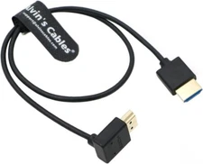 Alvin's Cables 8K HDMI 2.1 Cable High Speed Thin Straight HDMI to Up Angle HDMI