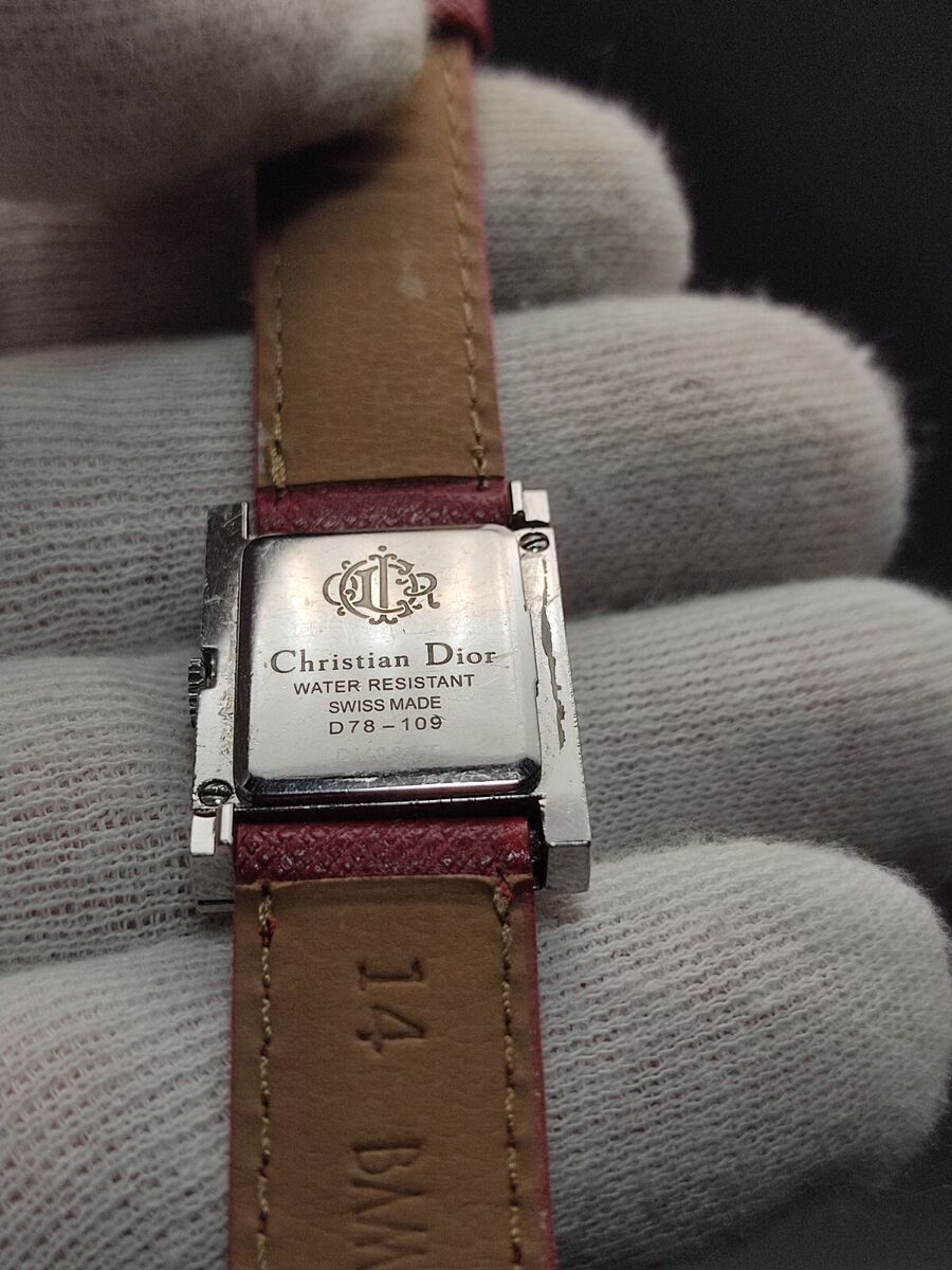 Christian Dior Women's Watch Quartz SS Leather D78-109 Christian Dior Women's Watch Quartz SS Leather D78-109