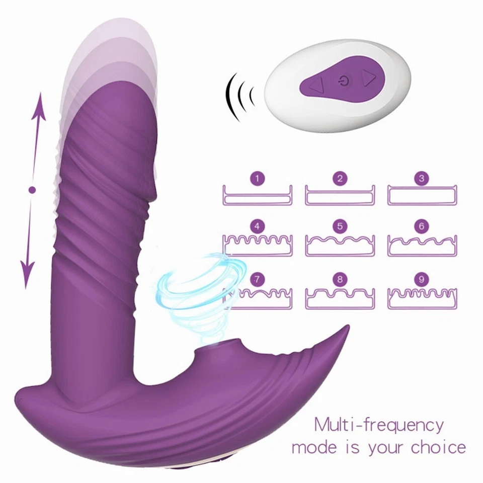 Wearable Thrusting Vibrator Clit Sucking Dildo G-Spot Massager Sex Toy for Women - Image 4 of 4