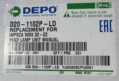 NEW PAIR 2003 SUBARU WRX HEAD LIGHTS - Picture 7 of 7