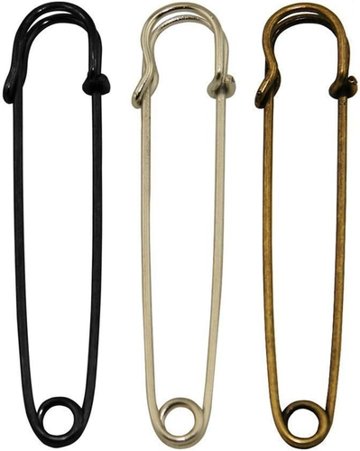 Kipokalor 12Pcs Extra-Large 4Inch Steel Safety Pins - Blankets, Skirts, Kilts, C - Picture 3 of 12