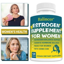 Estrogen Supplement For Women - Estrogen Capsules with 350mg DIM, Vegan 