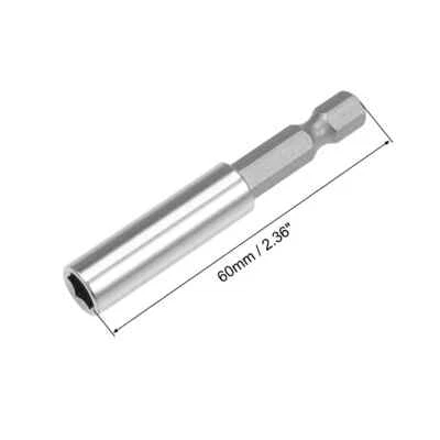 Mannesmann 1 x Magnetic Bit Holder 1/4" Drive 6.3mm Chrome Vanadium 60mm GS TUV