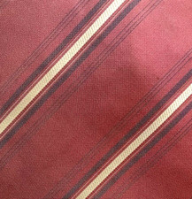 Iridescent Pink White Striped Silk Tie Italy