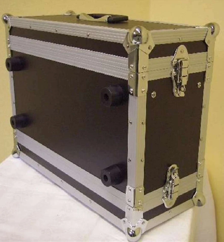 ROADINGER Effektrack CO DD 4 HE, 24 cm tief, schwarz Doubledoor Effekt Rack Case - Bild 3 von 4