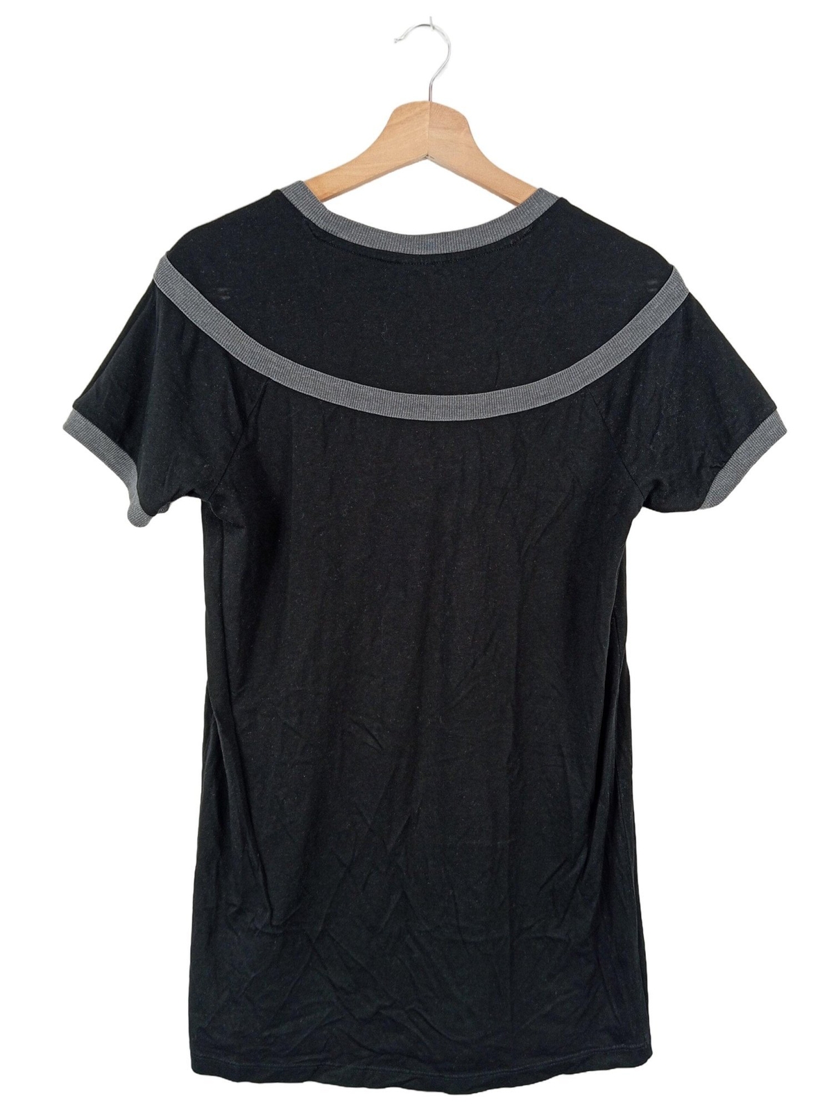 Robe Esprit Manches Courtes, Taille 34 (XS), Noir/gris Clair, Coupe Trapèze, Noeud