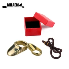 Archery 16-23mm Copper Thumb Ring Finger Guard Protector Gear Bow Hunting