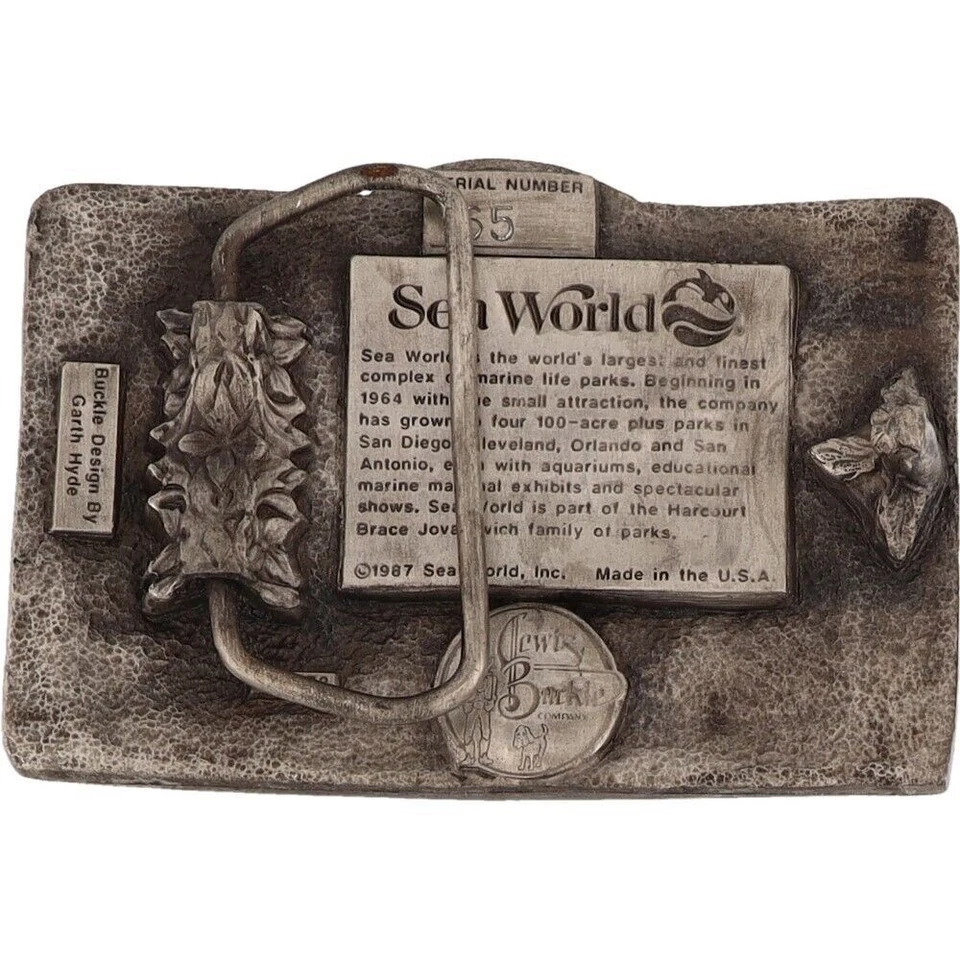 Nos Sea World Parque de Atracciones Shamu Ballena Asesina Delfín Hebilla de Cinturón De Colección Foto 2 de 4