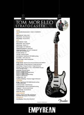 Tom Morello Stratocaster Fender Guitar Specs Poster Art Print