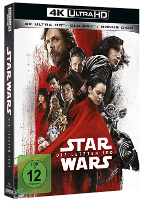 Star Wars: Die letzten Jedi - Disney/Lucasfilm 4K - Ultra HD - 3 Disc, rar!