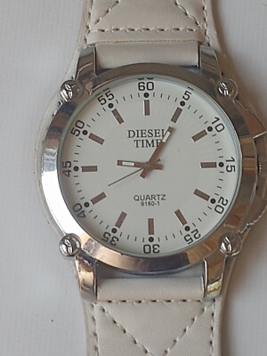 Diesel Time Luxury white Dial and Strap quartz women wrist watch